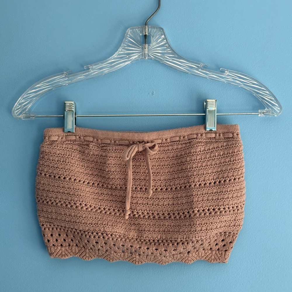 Hollister- Women’s Crochet Style Tube Top - Blush Pink